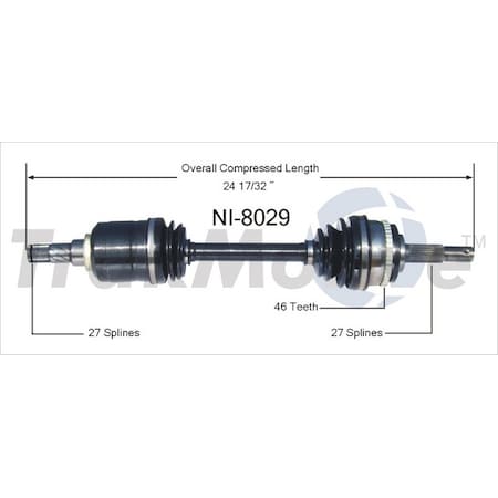 Surtrack Axle Cv Axle Shaft, Ni-8029 NI-8029